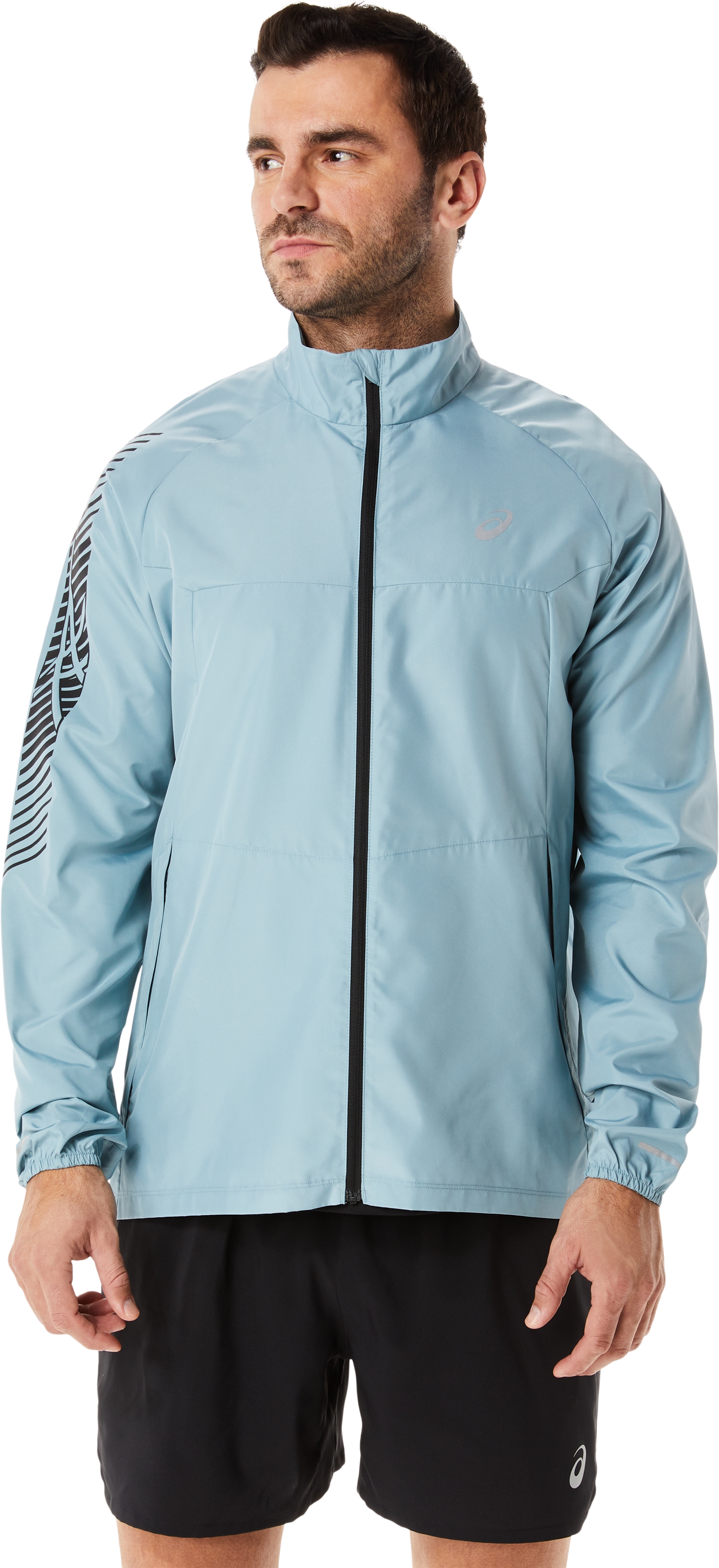 ASICS HALF-NECK FULL-SLEEVES FRONT OPEN JACKET in Standard