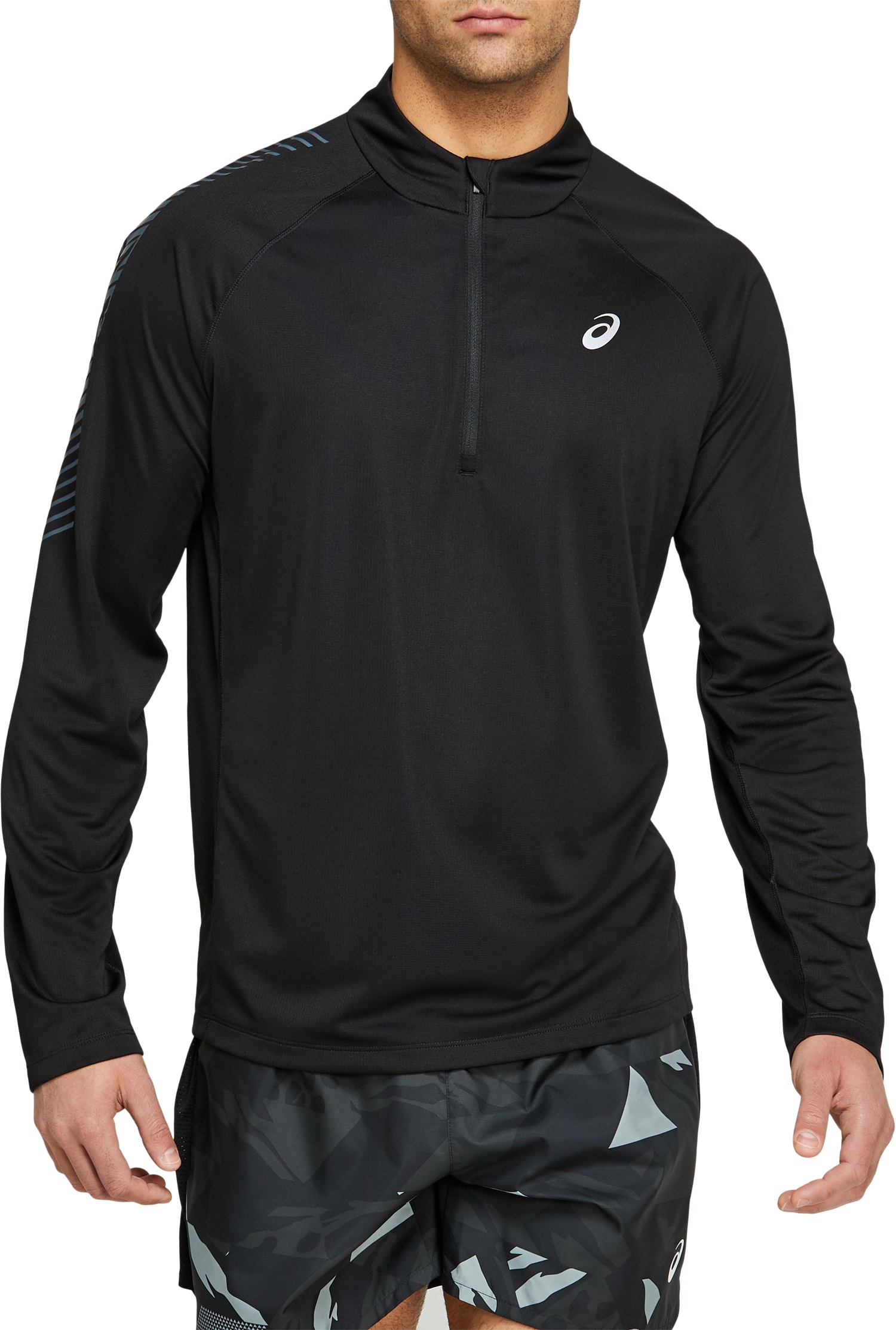 ASICS LOGO PRINT T-SHIRT in BLACK