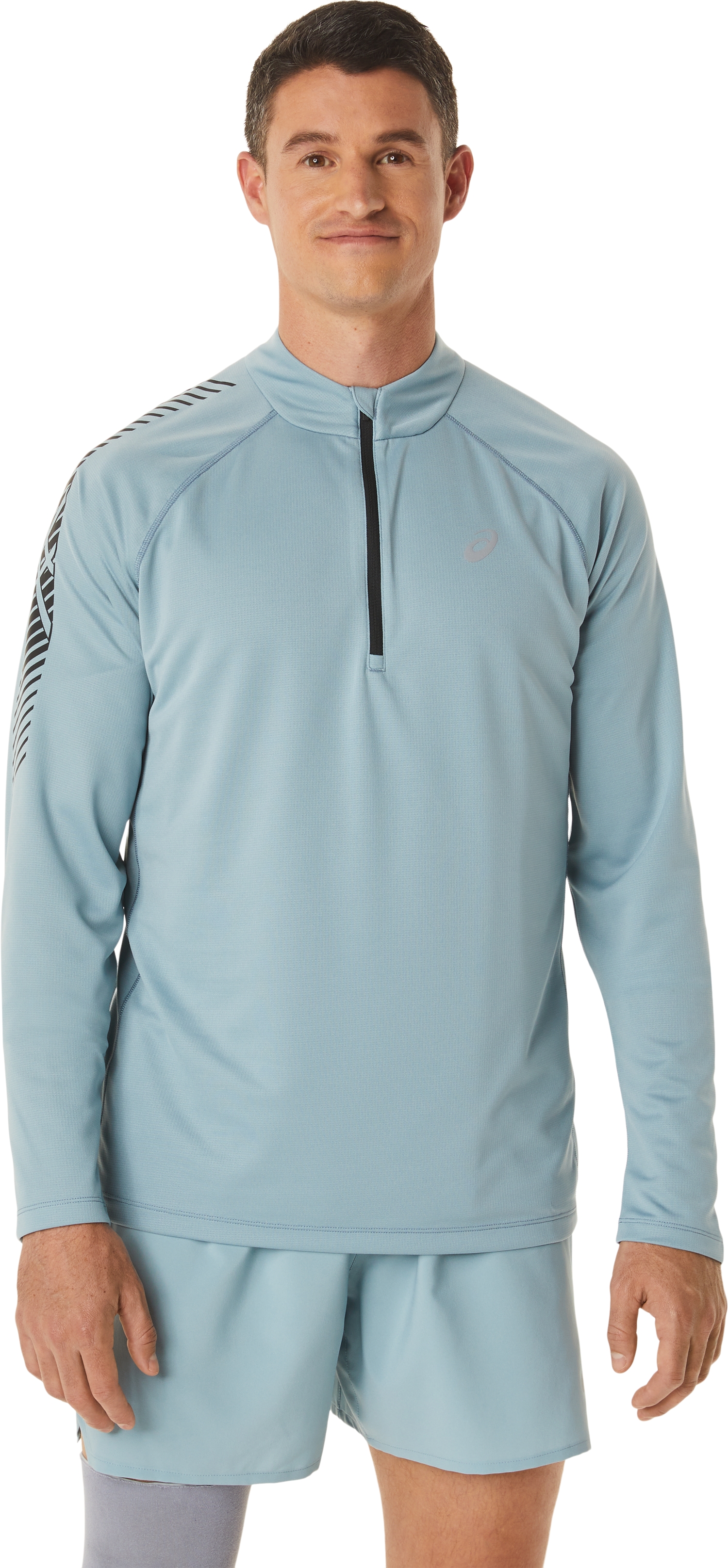 ASICS ROUND NECK FULL-SLEEVES LOGO PRINT T-SHIRT in Standard