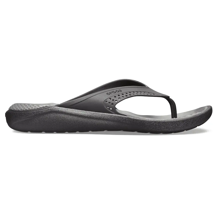 CROCS LITERIDE FLIP in BLK/SGY