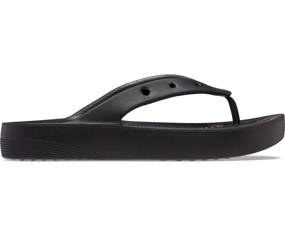 CROCS CLASSIC PLATFORM FLIP W in BLK