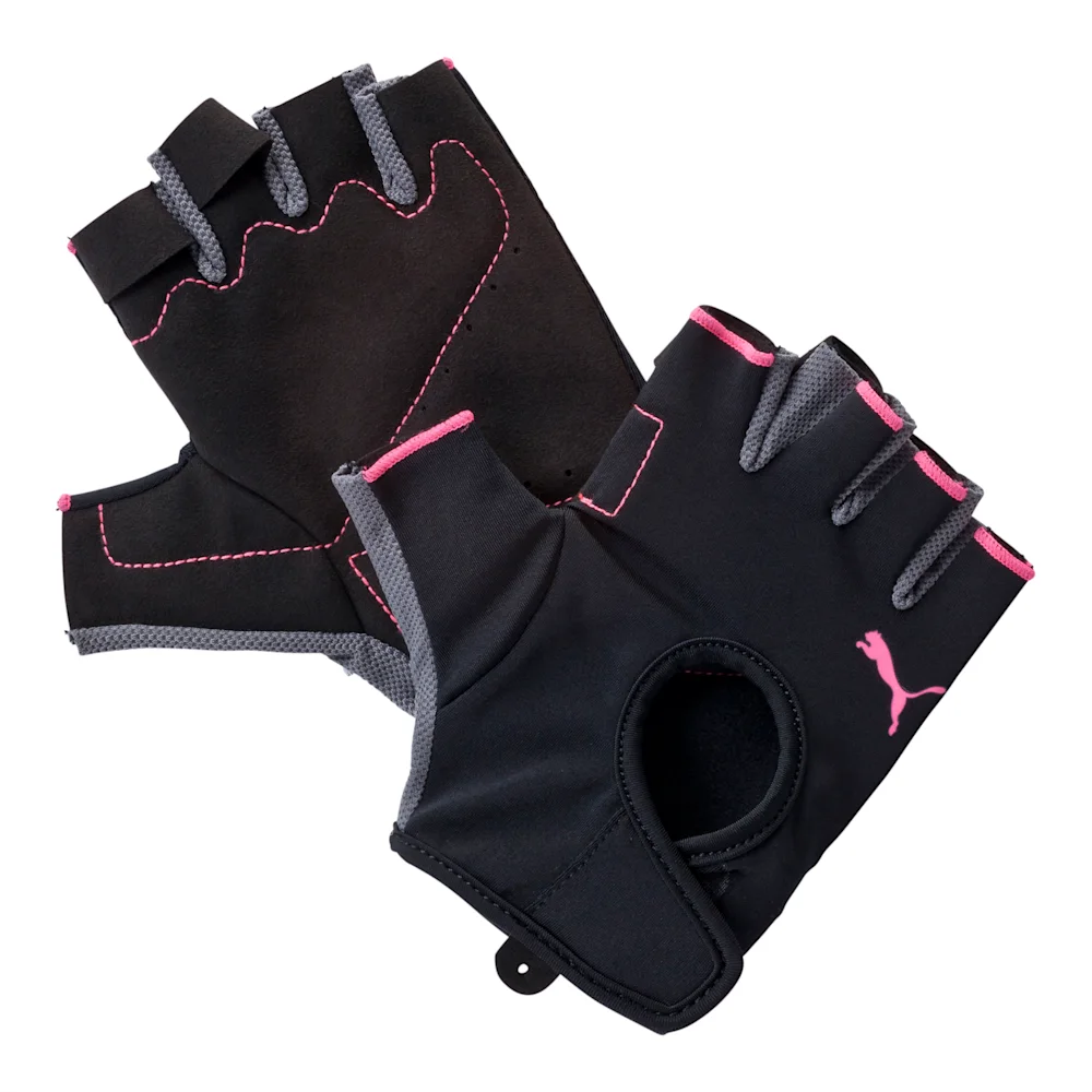 PUMA GYM GLOVES BLACK-BLACK-FLUO PI in Standard