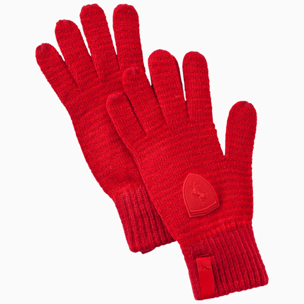 PUMA FERRARI LS KNIT GLOVES ROSSO C in Standard