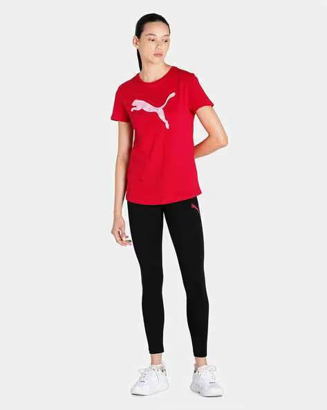 PUMA USP CHEST CAT TEE HIBISCUS-WHI in Standard
