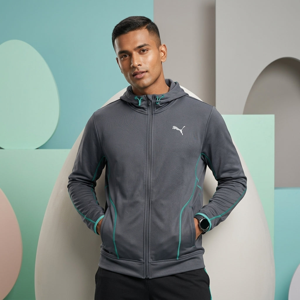 PUMA PT_PURE_TECH TRAIN FZ HOODED T in Standard