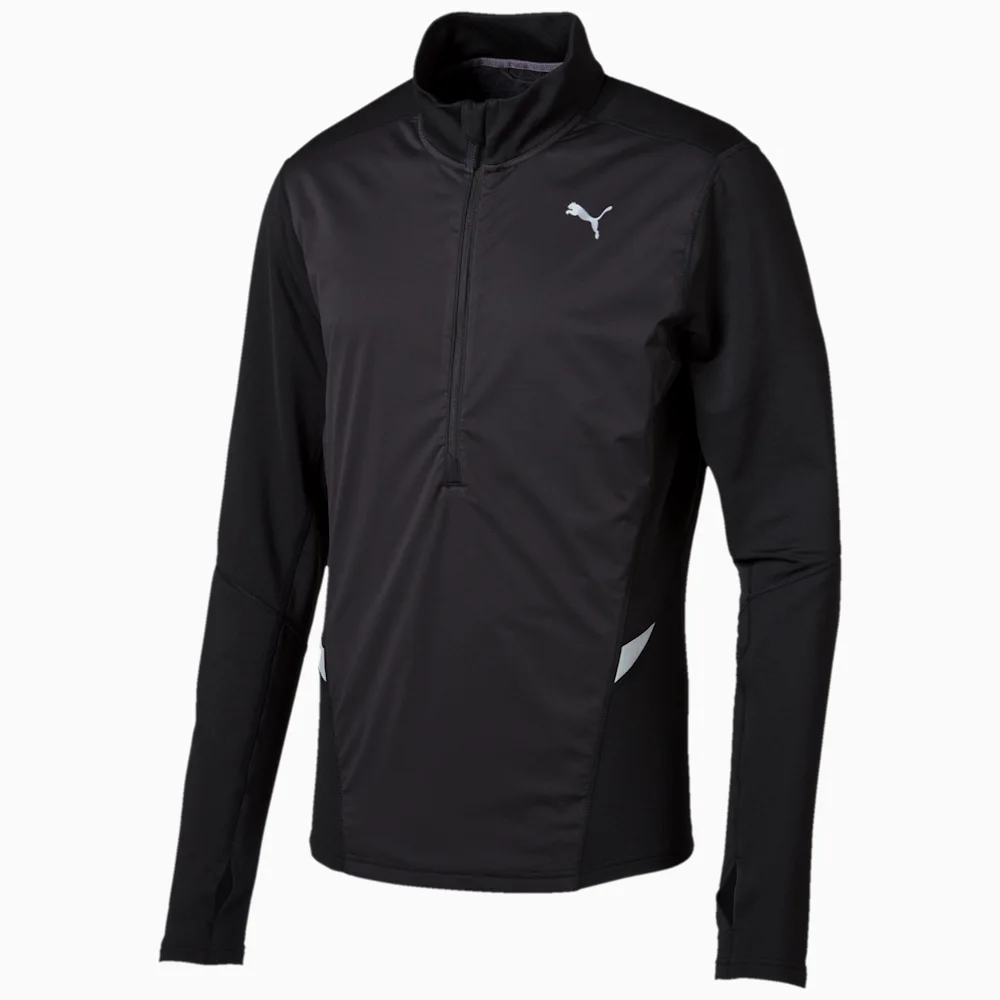 PUMA PWRWARM L S 1 2 ZIP in BLACK