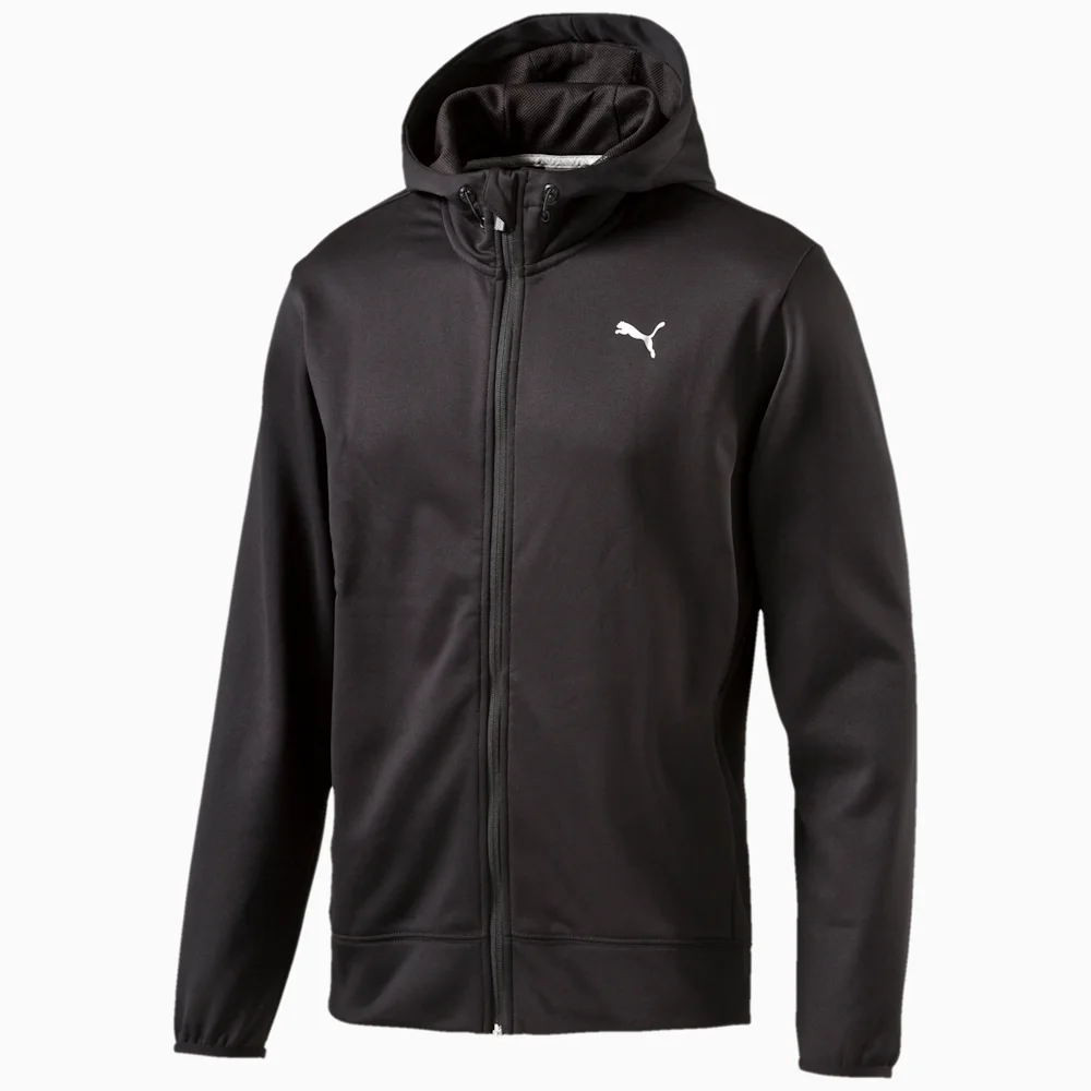 PUMA WARM ESSENTIAL FLEECE FZ in BLACK