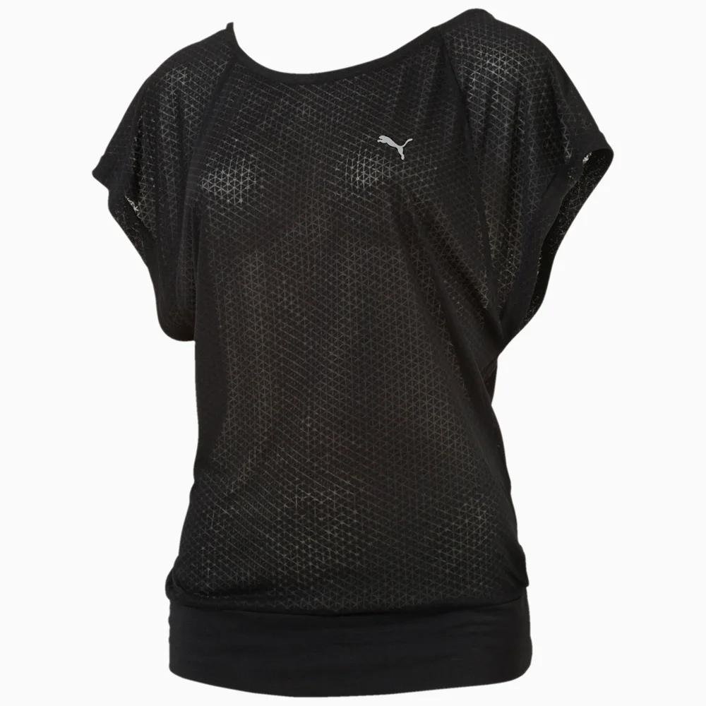 PUMA ST BURNOUT LAYER TEE in BLACK