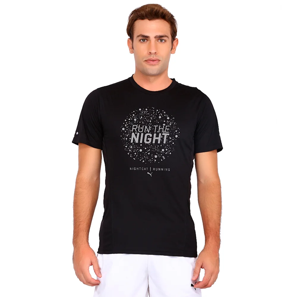 PUMA NIGHTCAT S S TEE in BLACK