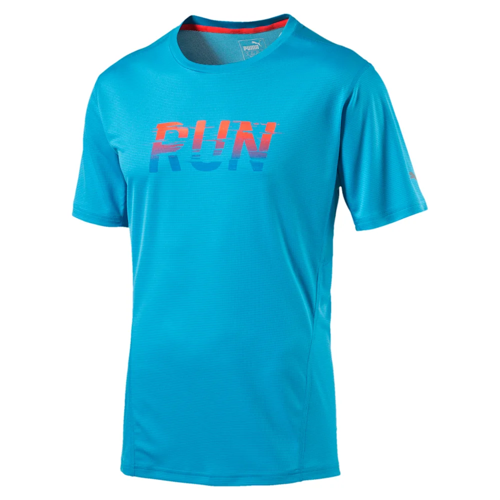 PUMA RUN S S TEE ATOMIC in BLUE