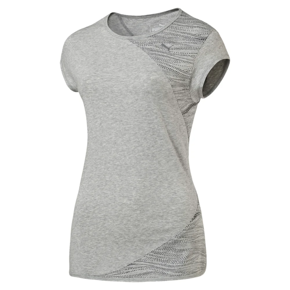 PUMA SHINE TEE LIGHT GRAY HEATHER-W in Standard