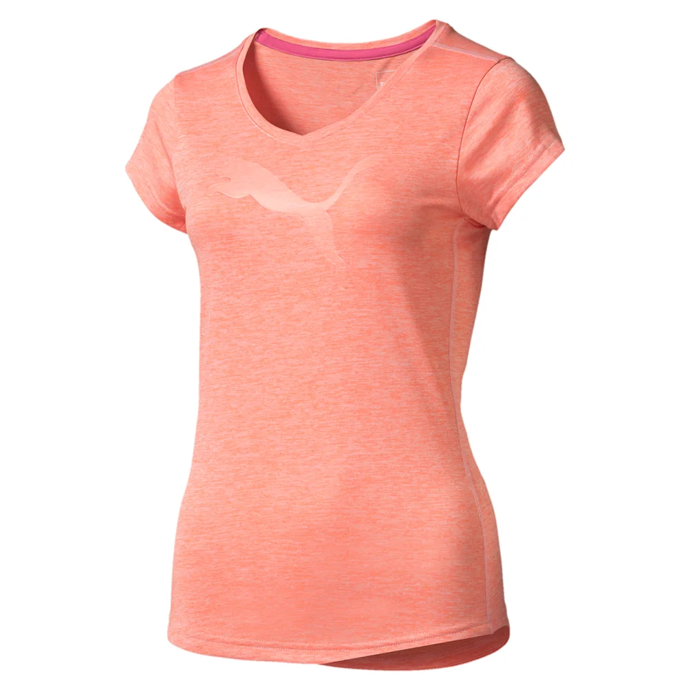 PUMA HEATHER CAT TEE FLURO PEACH HE in Standard