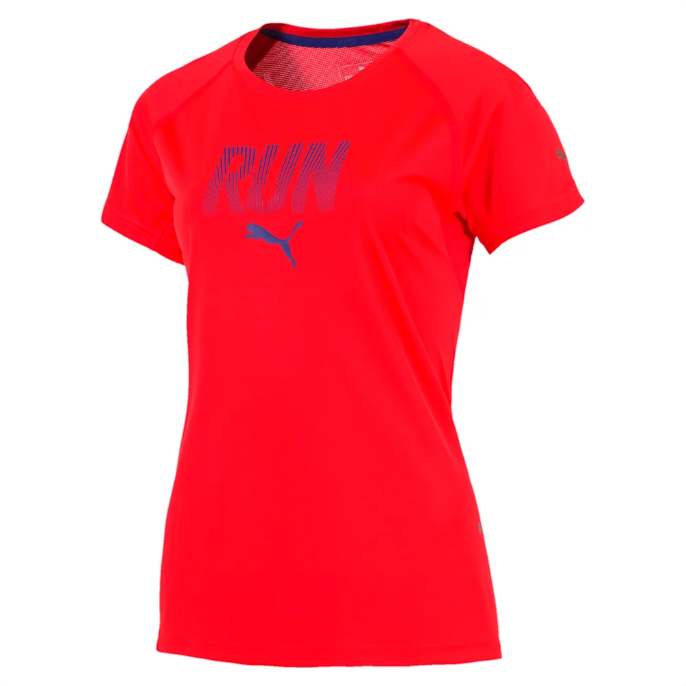 PUMA RUN TEE W RED BLAST in Standard