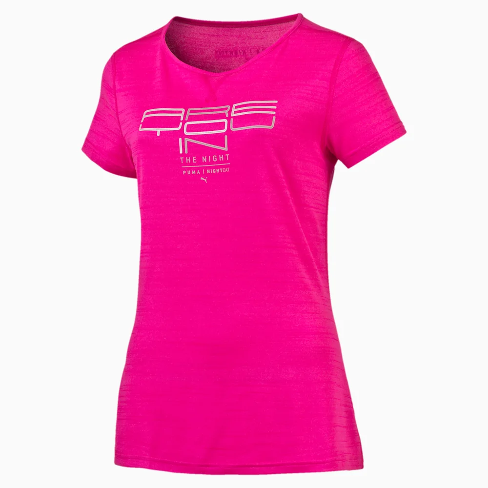 PUMA NIGHTCAT S S TEE W PINK GLO HEATHER in Standard