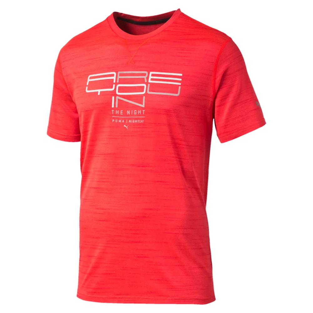 PUMA NIGHTCAT S S TEE RED BLAST HEA in Standard