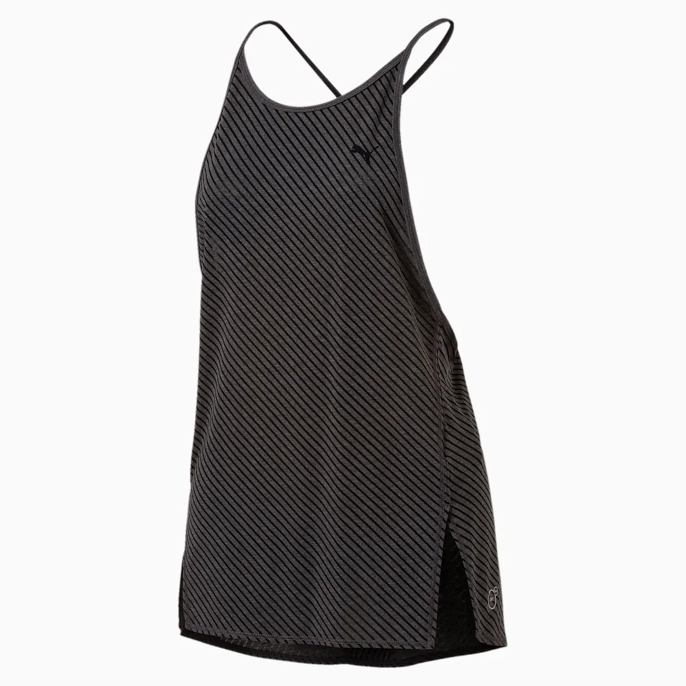 PUMA DANCER DRAPEY TANK BLACK HEATHER-ST in Standard