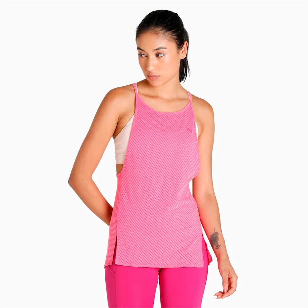 PUMA DANCER DRAPEY TANK KNOCKOUT PINK HEATHER in Standard