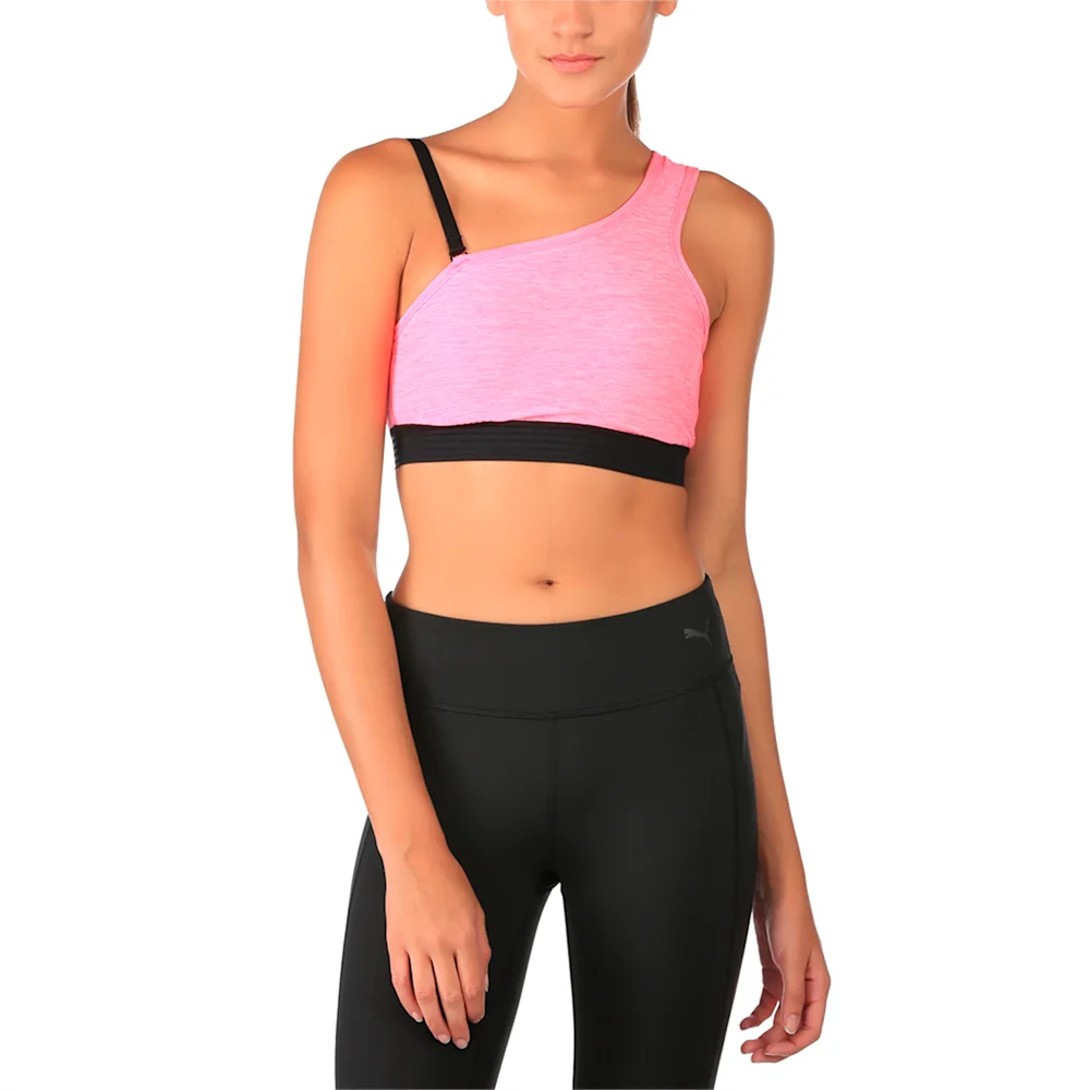 PUMA YOGINI ONE SHOULDER KNOCKOUT PINK HEATHE in Standard