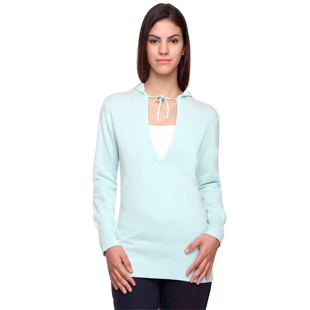 PUMA HOODED KNIT TOP GLACIER in Standard