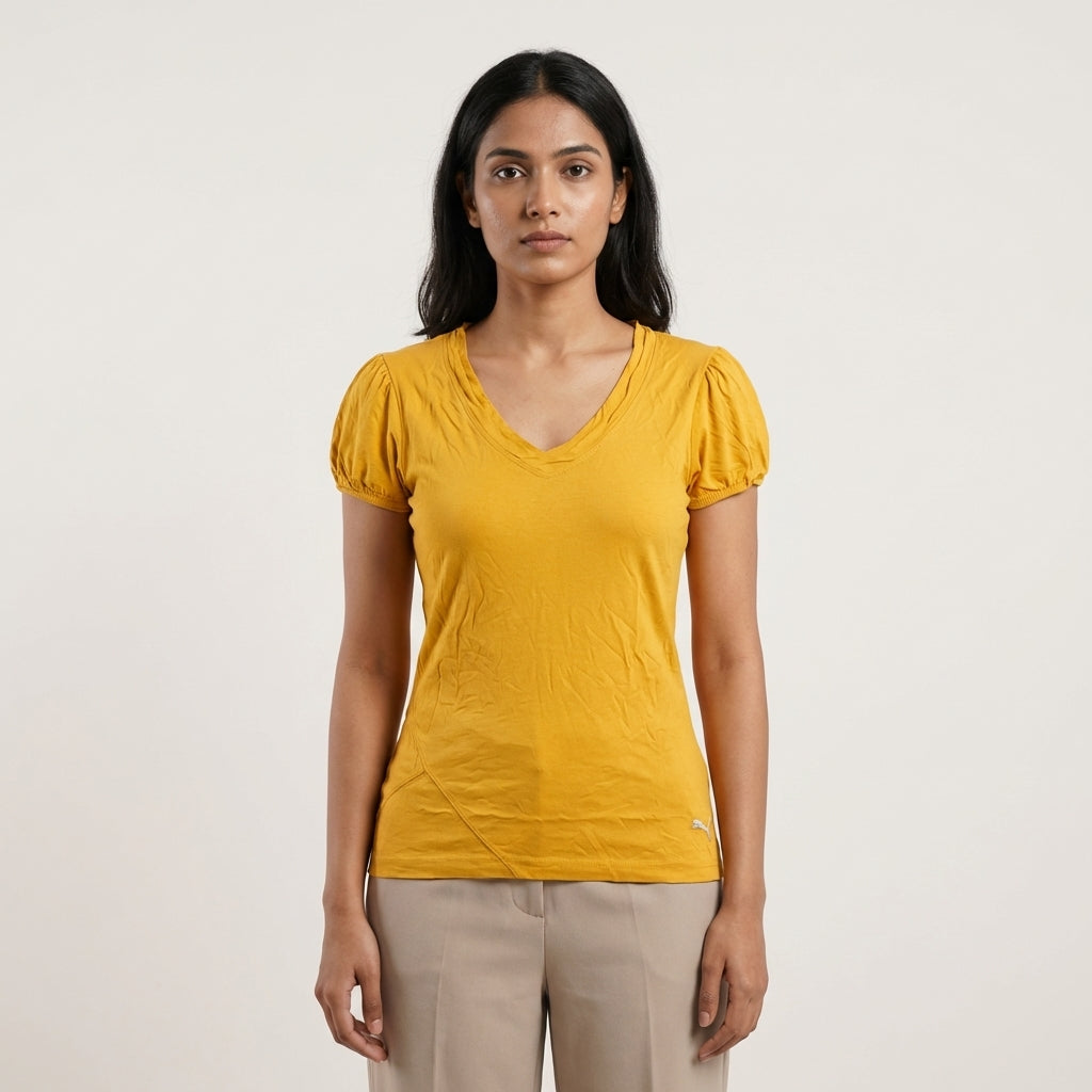 PUMA PUFF SLEEVE TOP SPECTRA in YELLOW