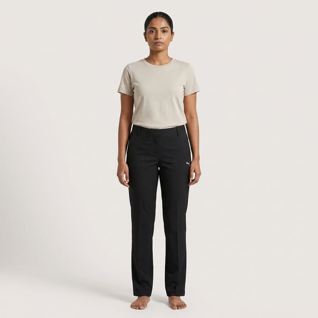 PUMA GOLF SATEEN PANTS in BLACK