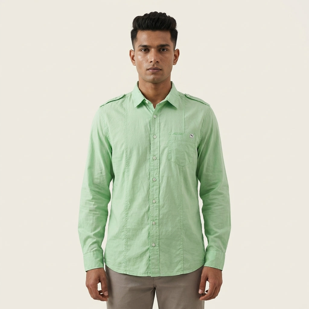 PUMA L S SHIRT SUMMER in GREEN