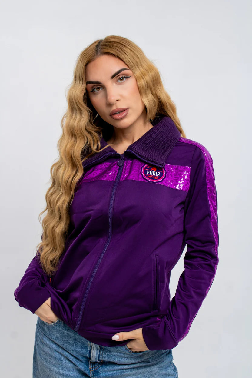 PUMA FABRIC MIX TRACK JACKET BLACKB in Standard