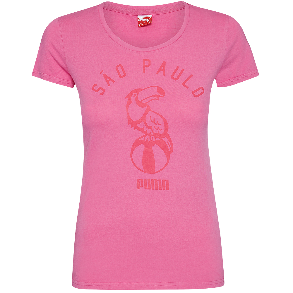 PUMA WASHED GRAPHIC TEE PINK-WASHED in Standard