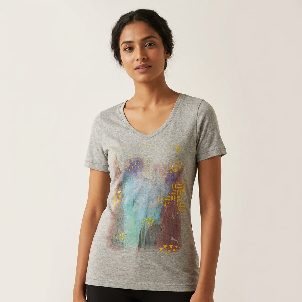 PUMA TEE LIGHT GRAY HEATHER in Standard