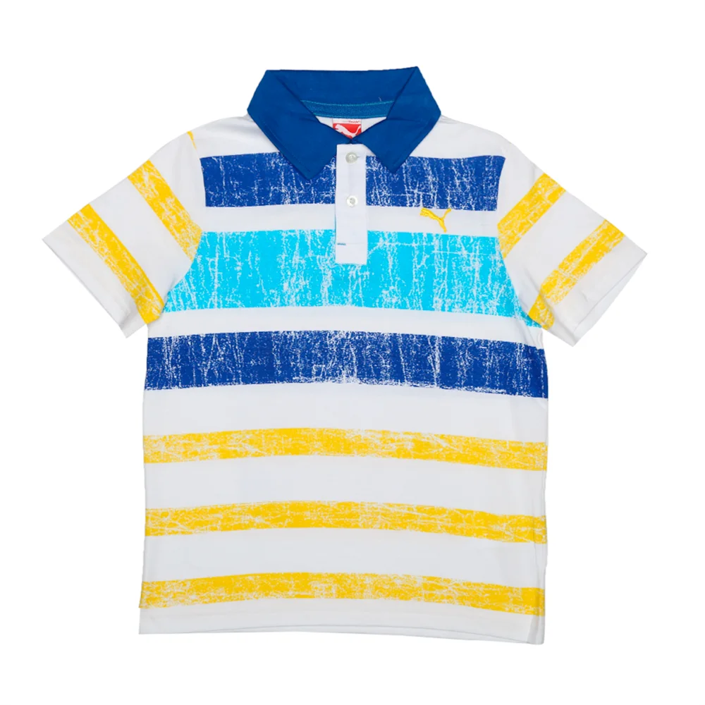PUMA STRIPED POLO VICTORIA BLU in Standard