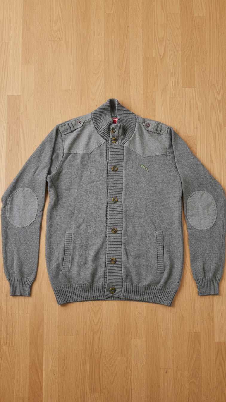 PUMA CARDIGAN MEDIUM GRAY HEATHER in Standard