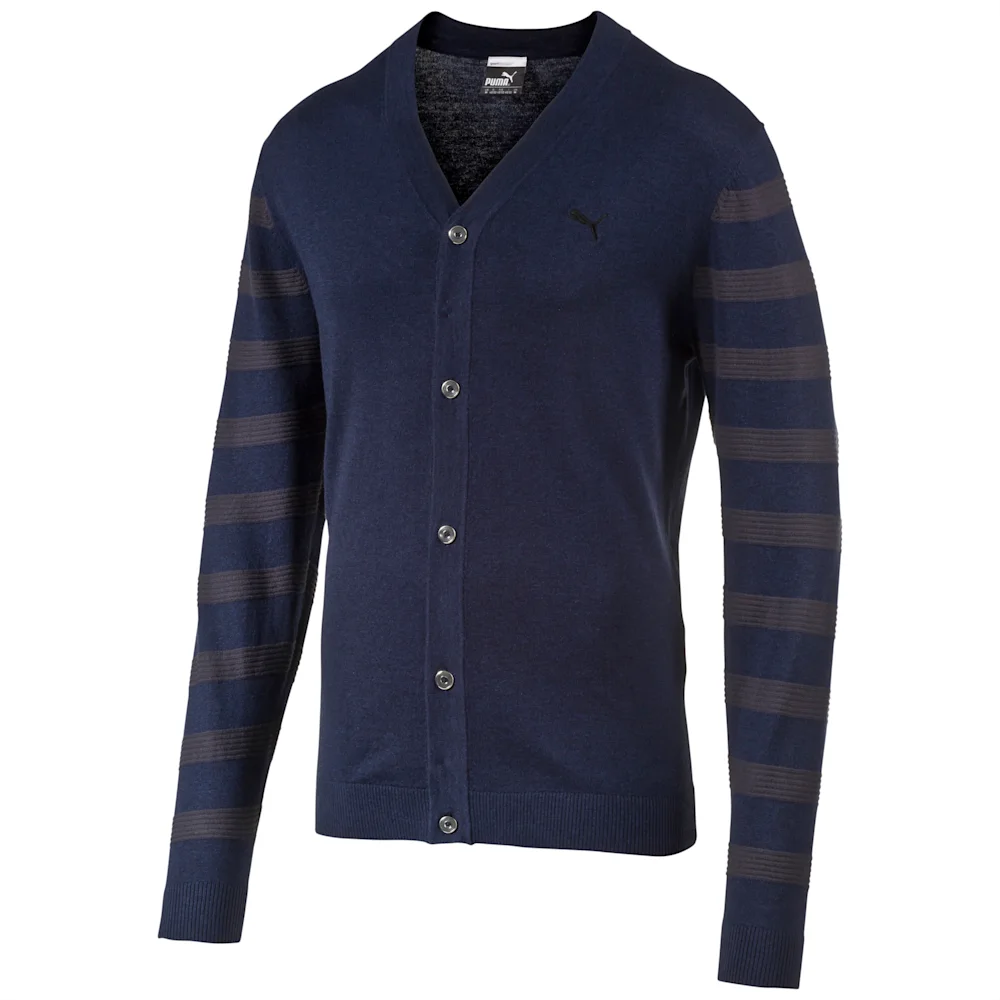 PUMA LUX CARDIGAN PEACOAT HEATHER-G in Standard