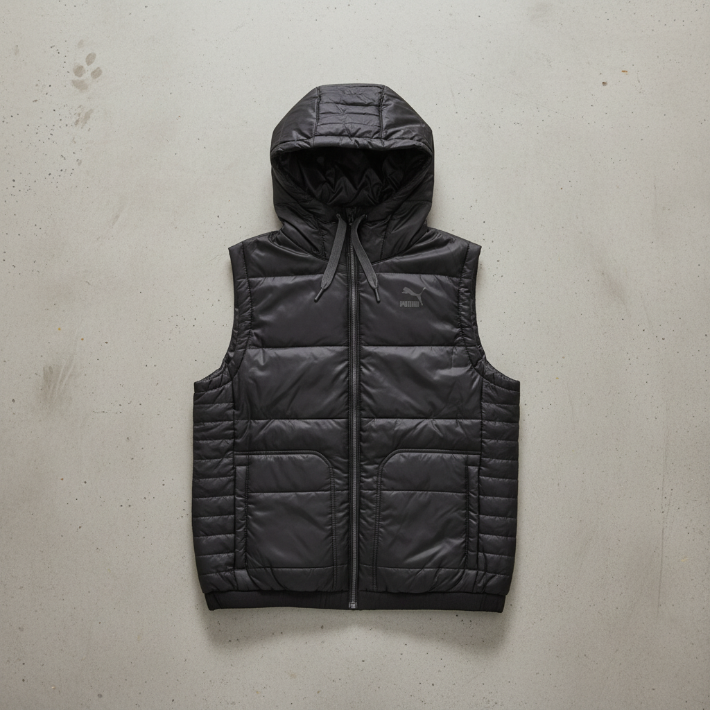 PUMA PADDED GILET in BLACK