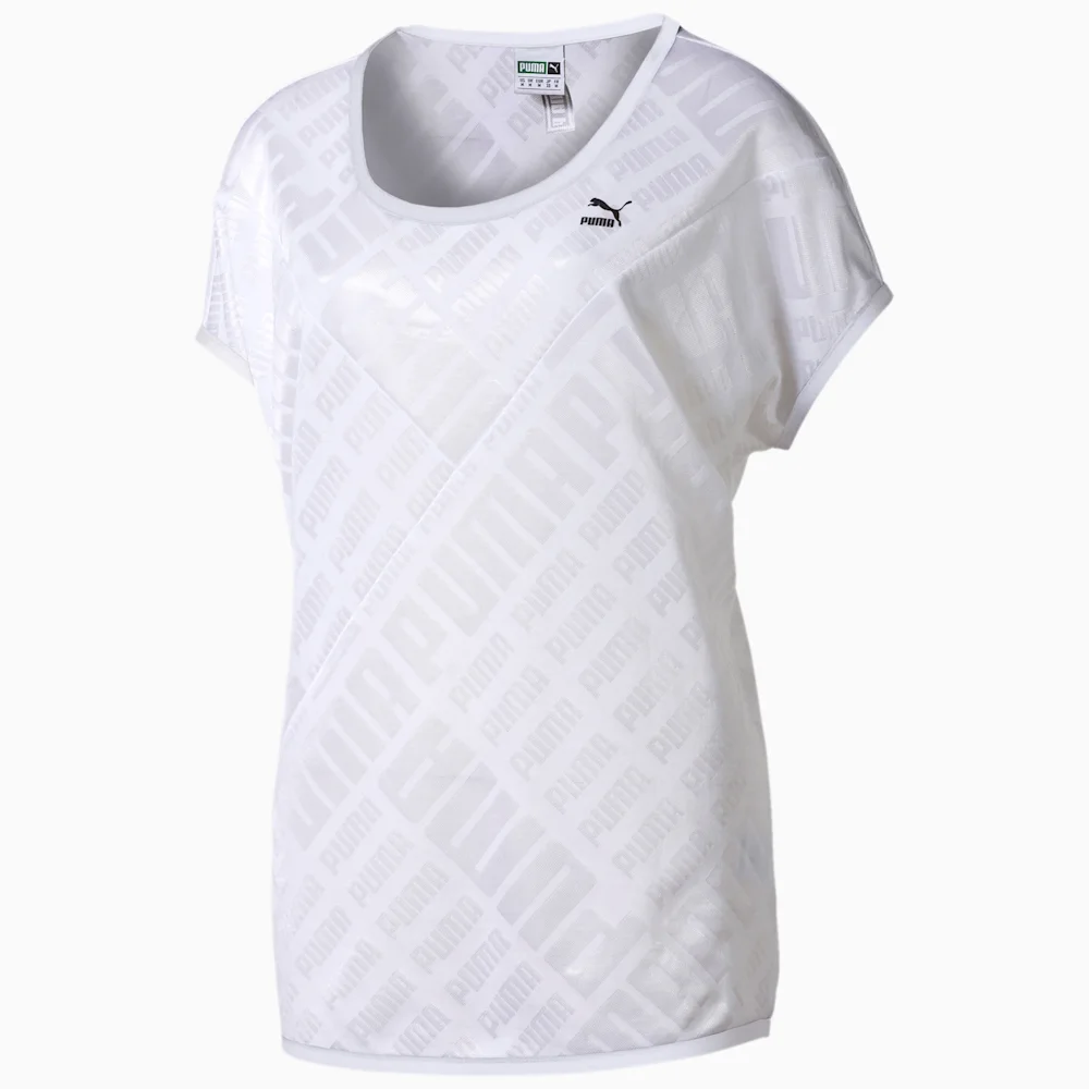 PUMA JACQUARD TEE in WHITE