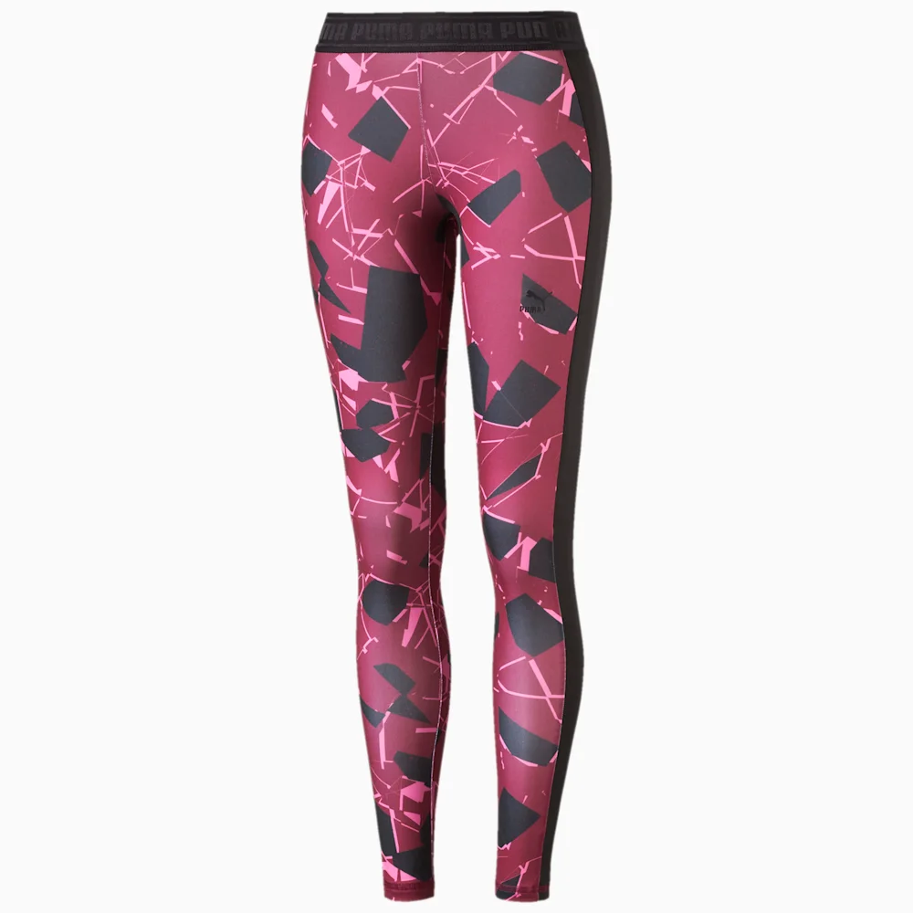 PUMA PRINTED LEGGINGS CABERNET in Standard
