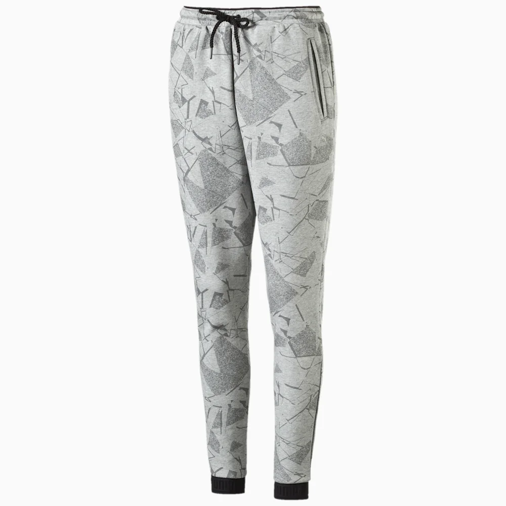 PUMA PRINTED PANTS ATHLETIC GRAY HE in Standard