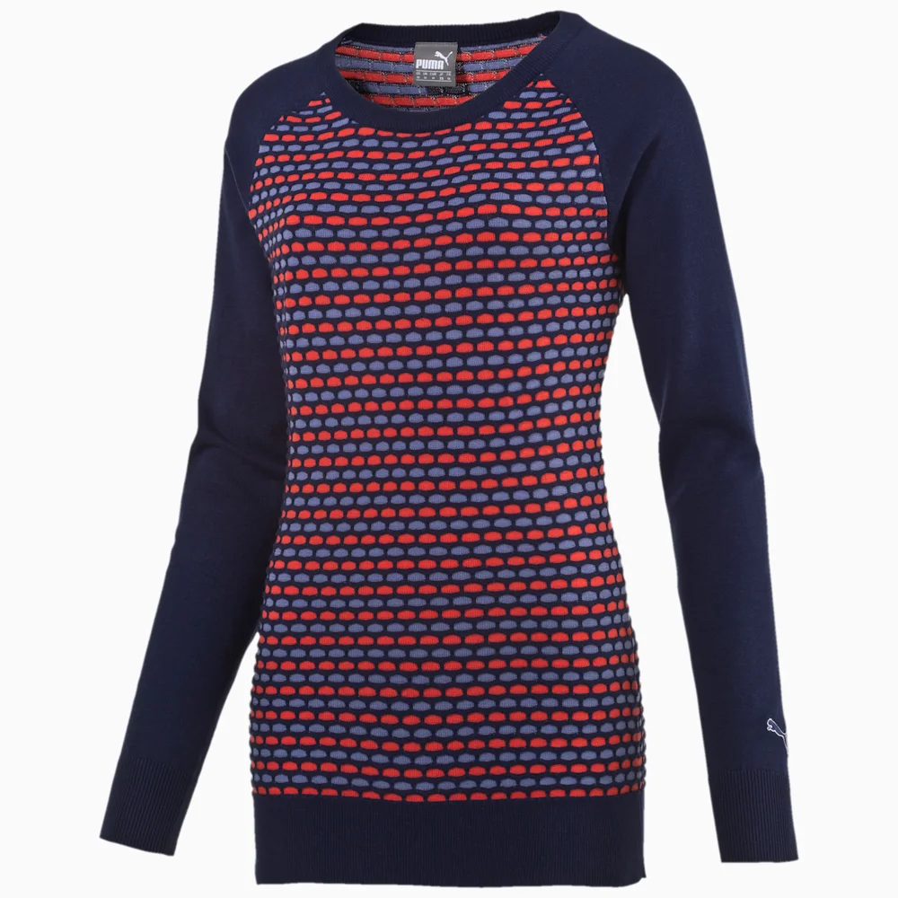 PUMA W COLOR BLOCK SWEATER MEDIEVAL in Standard