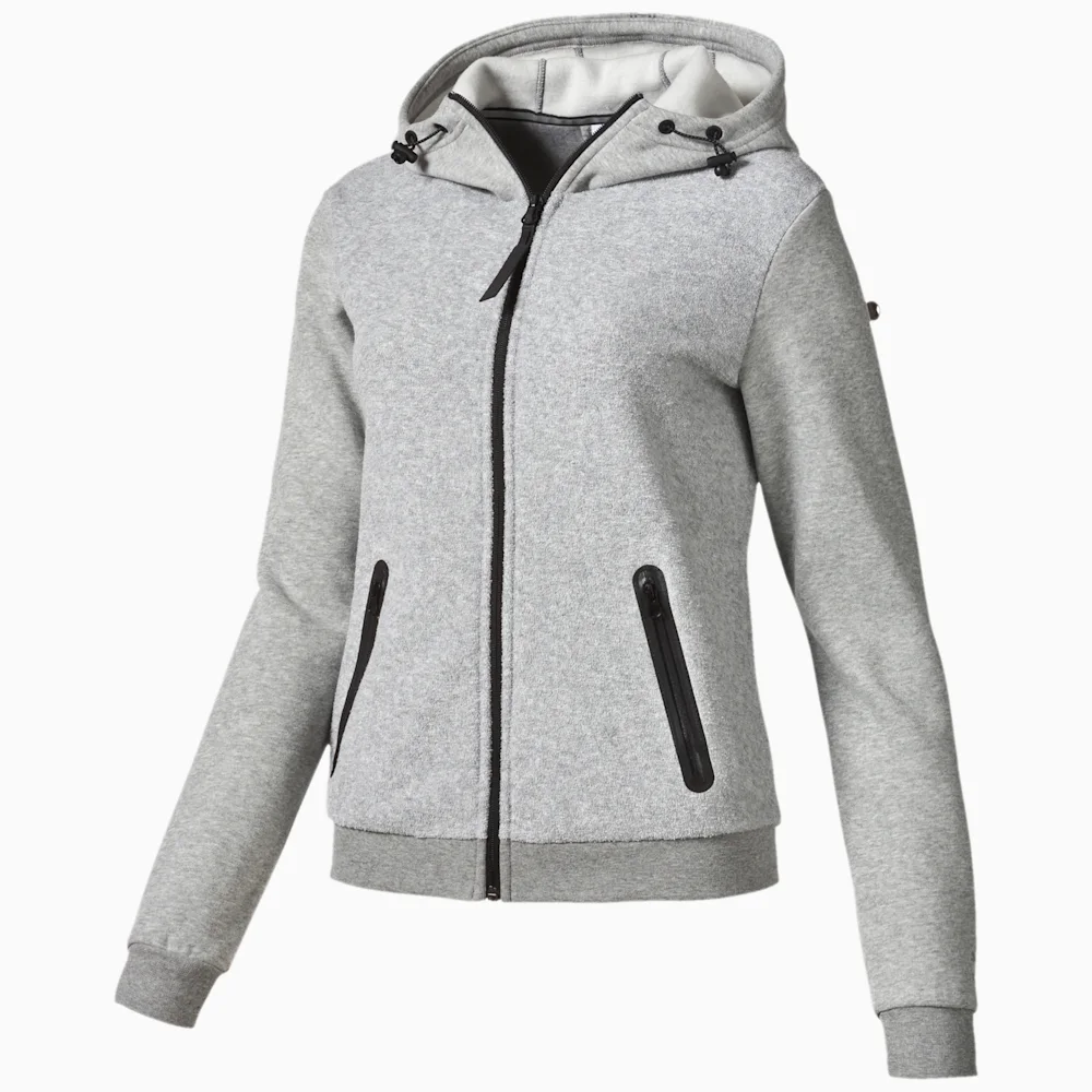 PUMA FABRIC MIX ZIP HOODY ATHLETIC in Standard