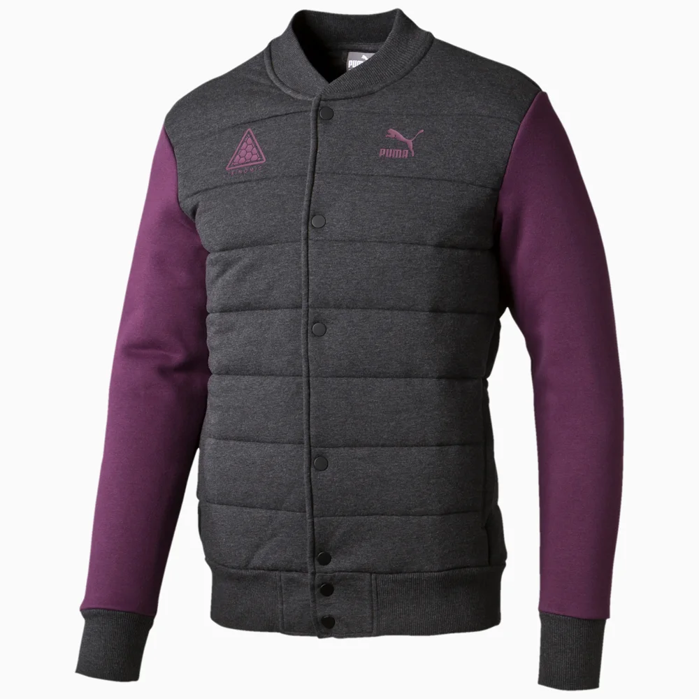 PUMA PADDED BOMBER DARK GRAY HEATHE in Standard