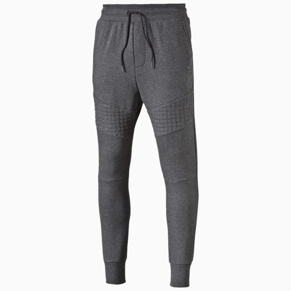 PUMA QUILTED SWEAT PANTS DARK in GRAY