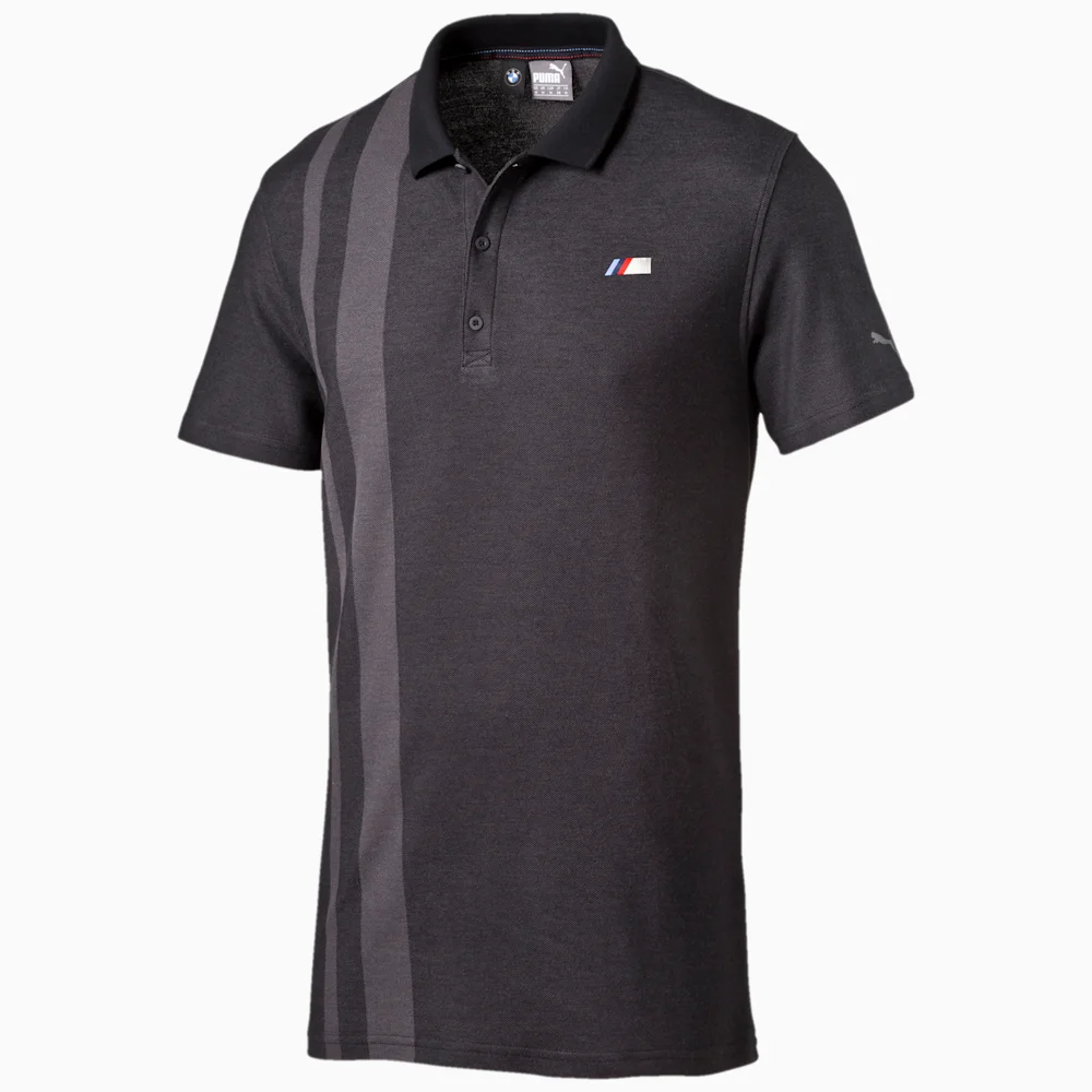 PUMA BMW M STRIPED POLO in BLACK