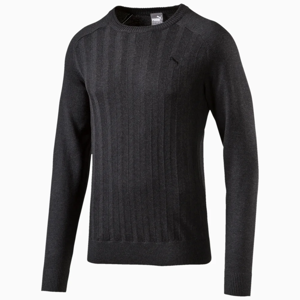PUMA LUX CREW NECK SWEATER DARK GRA in Standard