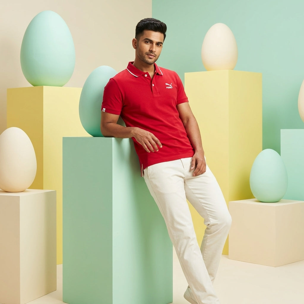 PUMA VARSITY POLO RIO in RED