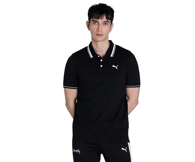 PUMA VARSITY POLO in BLACK