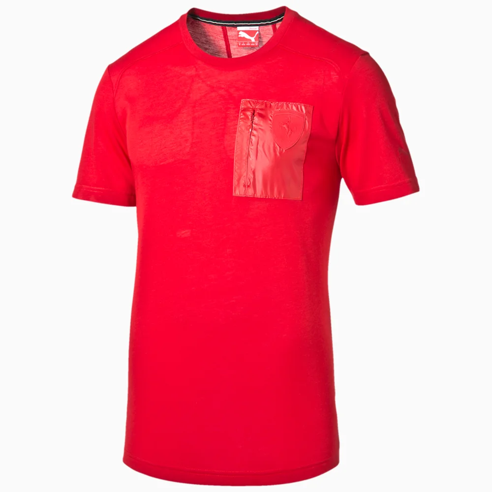 PUMA FERRARI SMALL SHIELD TEE ROSSO in Standard
