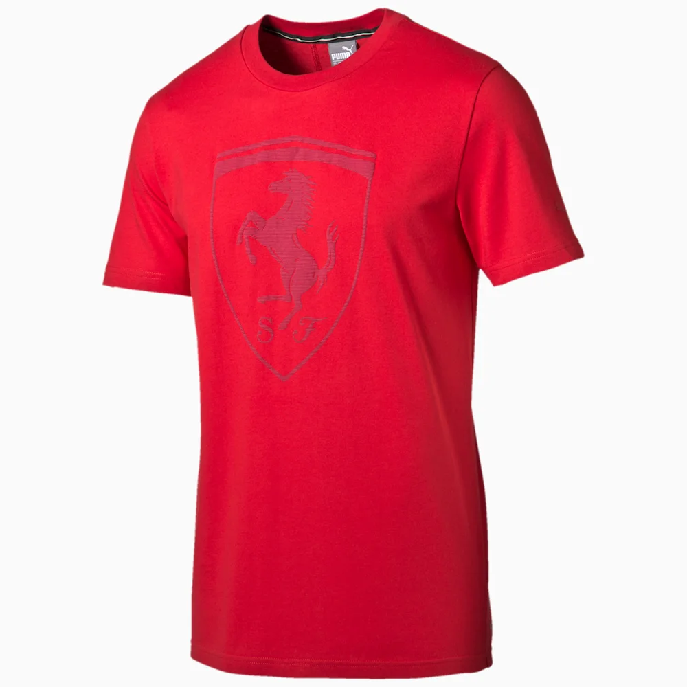 PUMA FERRARI BIG SHIELD TEE ROSSO C in Standard