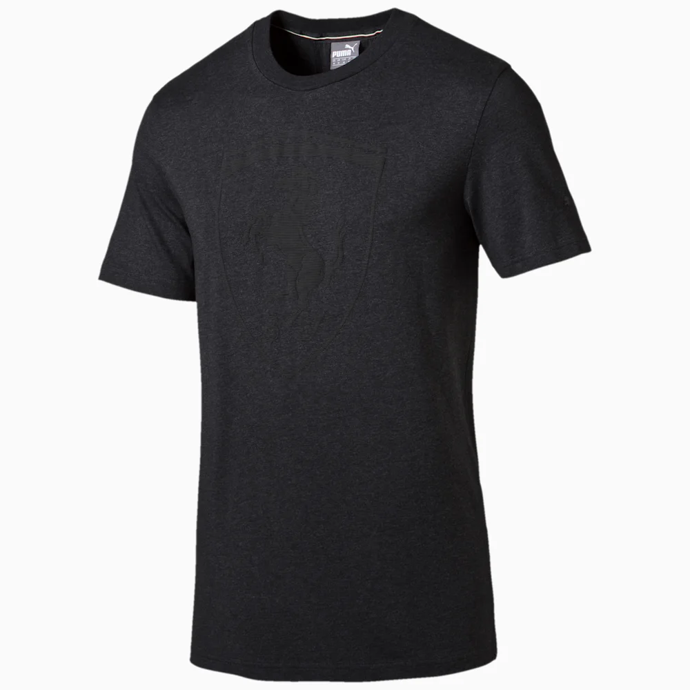 PUMA FERRARI BIG SHIELD TEE DARK GR in Standard