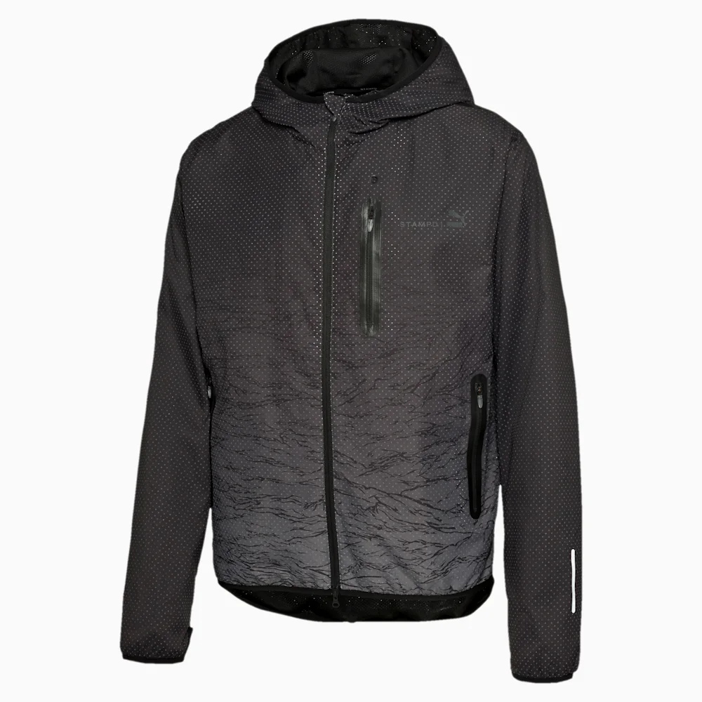 PUMA STAMPD TECH WINDBREAKER in BLACK