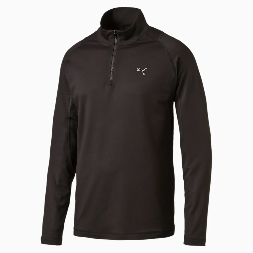 PUMA TECH 1/4 ZIP POPOVER in BLACK