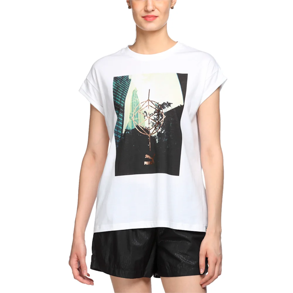 PUMA BRAND PLUS TEE in WHITE